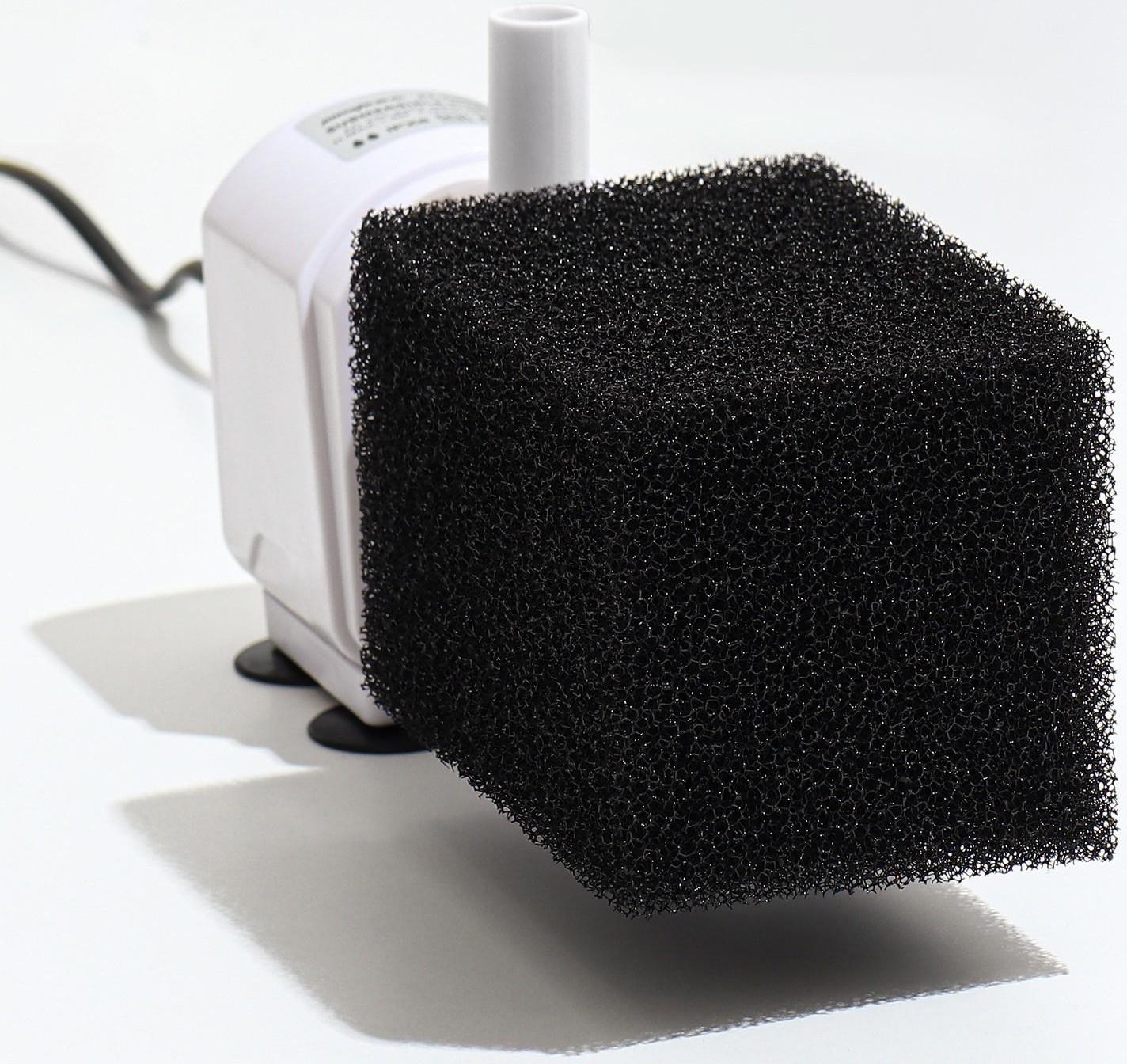 Губка прямоугольная для фильтра № 8, ретикулированная 30 PPI, 8 х 8 х 12 см, черная