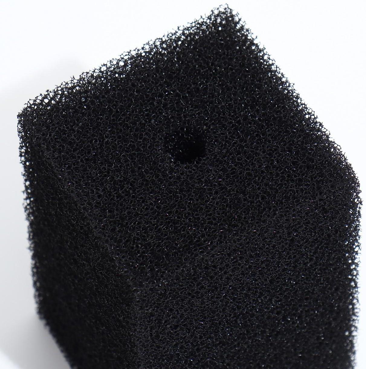 Губка прямоугольная для фильтра № 8, ретикулированная 30 PPI, 8 х 8 х 12 см, черная