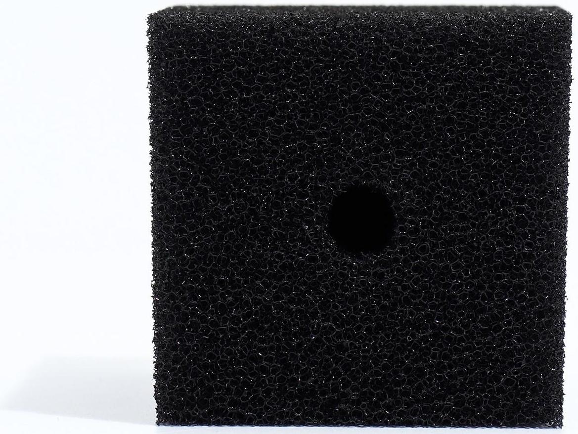 Губка прямоугольная для фильтра № 8, ретикулированная 30 PPI, 8 х 8 х 12 см, черная