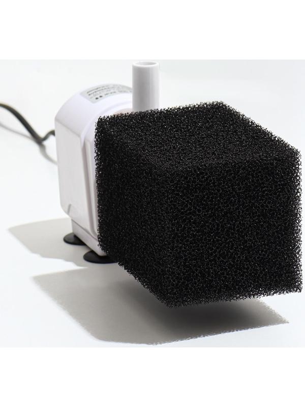 Губка прямоугольная для фильтра № 8, ретикулированная 30 PPI, 8 х 8 х 12 см, черная