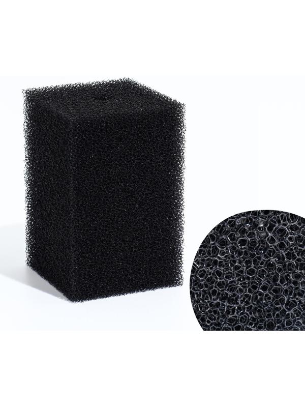 Губка прямоугольная для фильтра № 8, ретикулированная 30 PPI, 8 х 8 х 12 см, черная