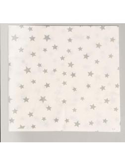 Салфетки бумажные «Звёздочки», 33х33 см, набор 20 шт., цвет серебряный