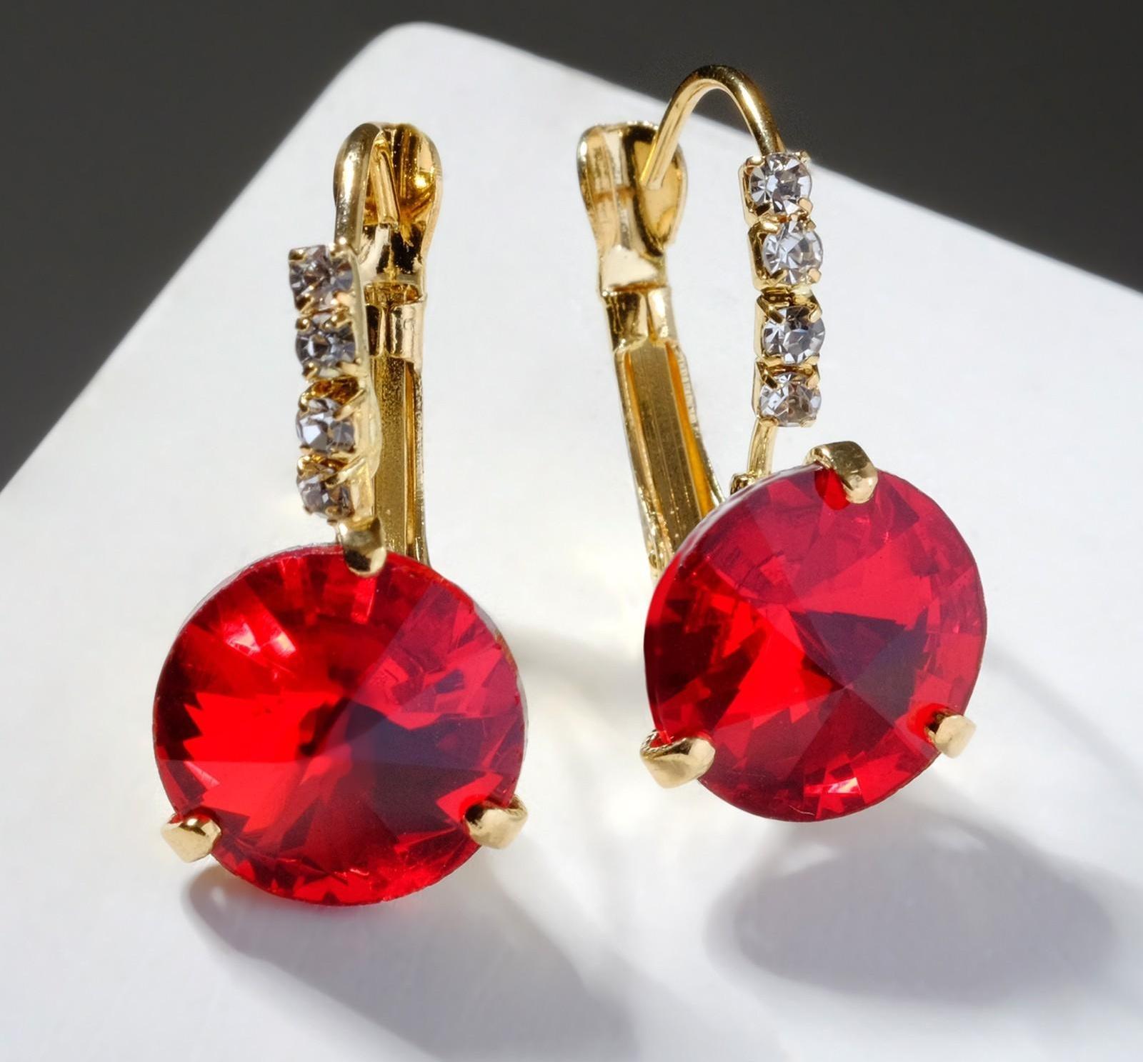 Серьги со стразами 