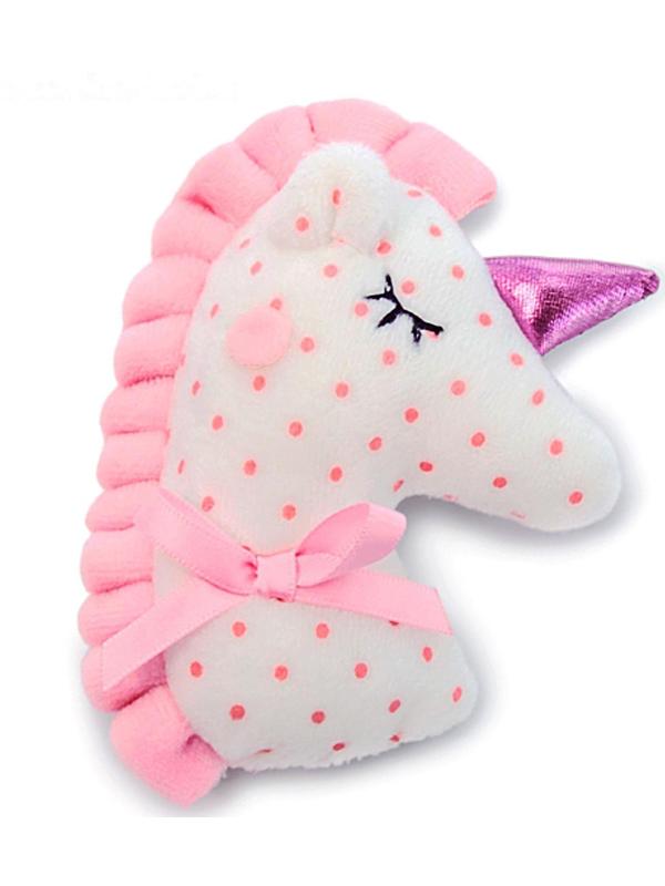 Мягкая игрушка «Зайка Ми с розовой подушкой - единорогом», 18 см