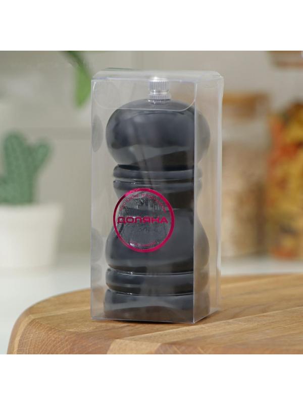 Мельница для специй Доляна «Краски», 11 см, цвет чёрный