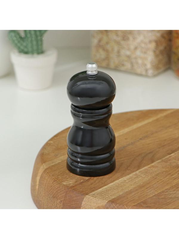 Мельница для специй Доляна «Краски», 11 см, цвет чёрный