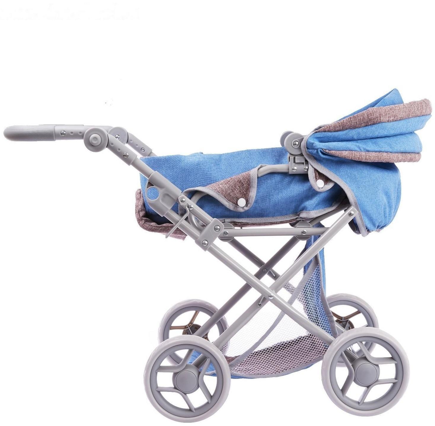 Коляска для кукол, универсальная, с переноской, корзиной, ручка регулируется, металлический каркас