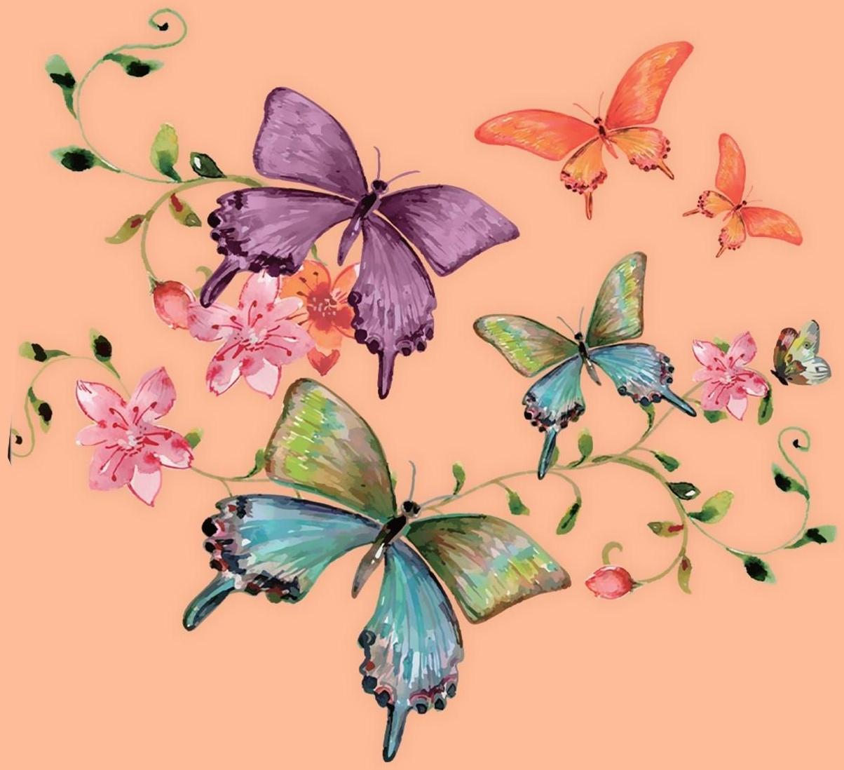 Термотрансфер «Бабочки», 16 × 16,5 см