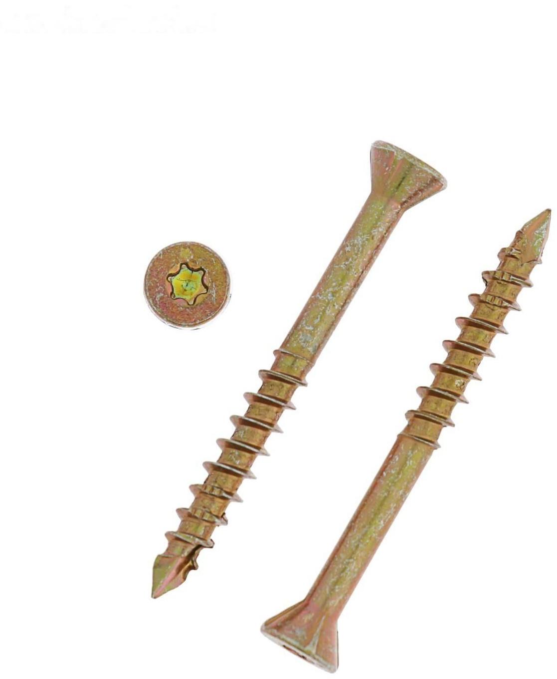 Саморез отделочный INFIX, 3.5х35 мм, потайной, Torx10, жёлтый цинк