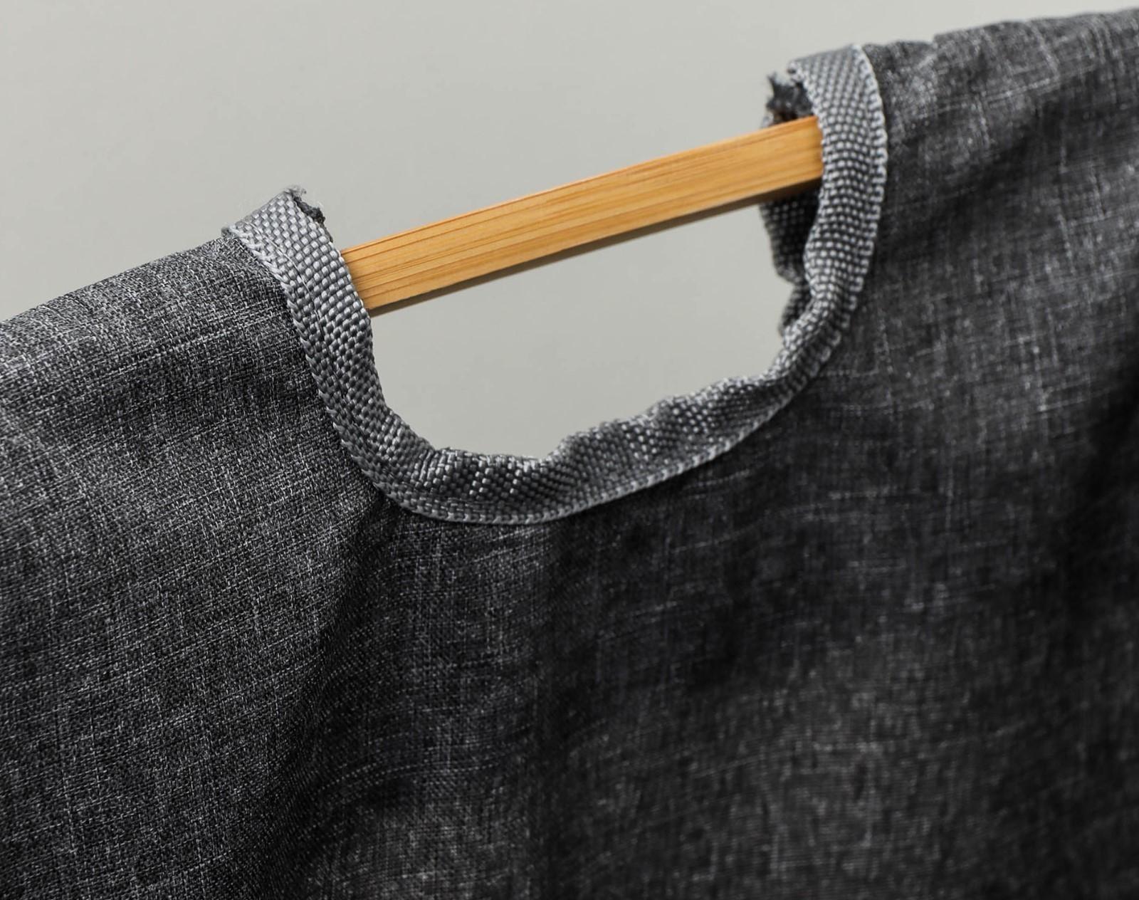 Корзина универсальная с крышкой «Лён», 37×43×66 см, цвет серый