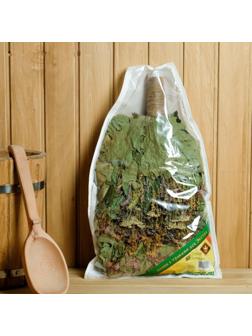 Веник для бани дубовый с травами, в пакете на молнии