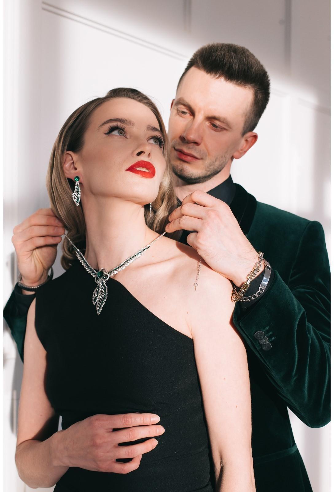 Набор 2 предмета: серьги, колье 