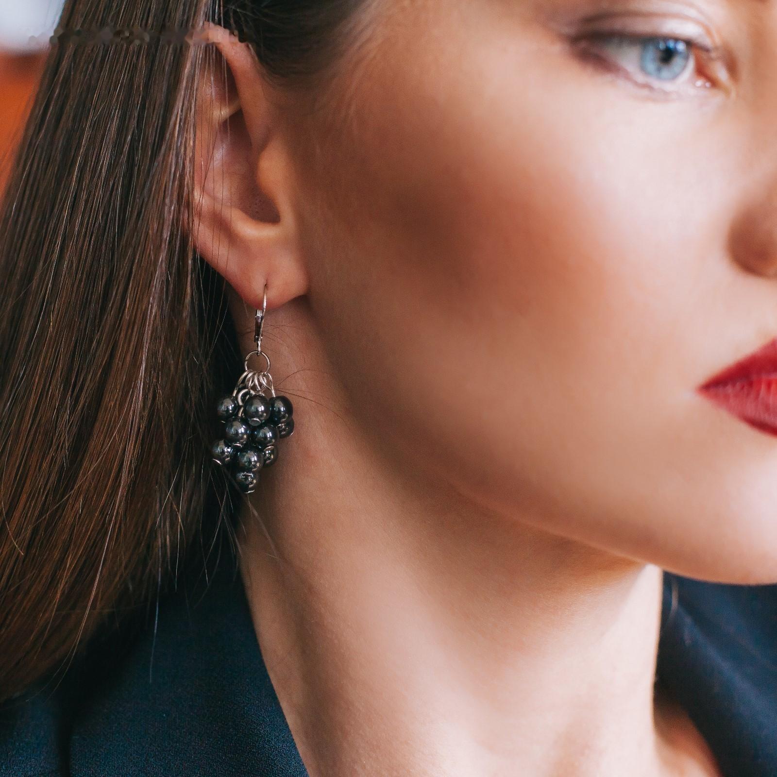 Серьги посеребрение шар №6 