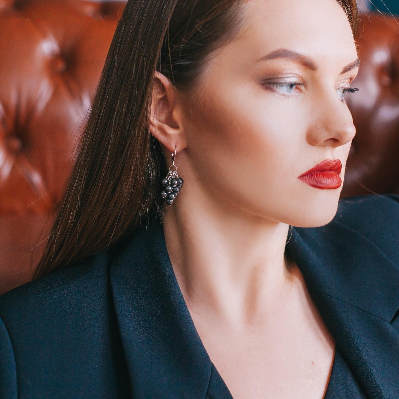 Серьги посеребрение шар №6 