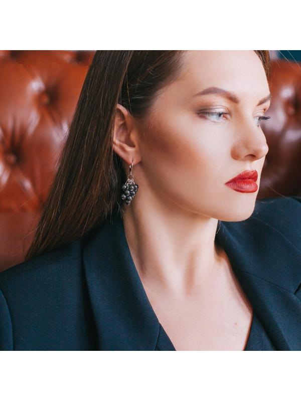 Серьги посеребрение шар №6 