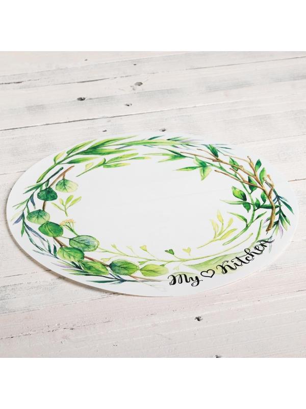 Многофункциональный кухонный коврик «Акварельный венок», 30 см. / 1 шт.