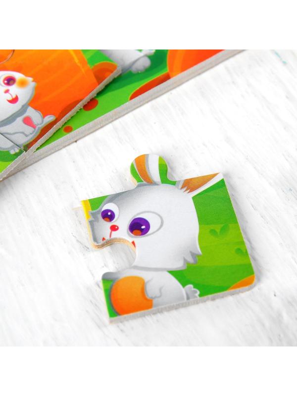 Пазл «Зайки» 12 элементов, 0,4×14,5×11 см