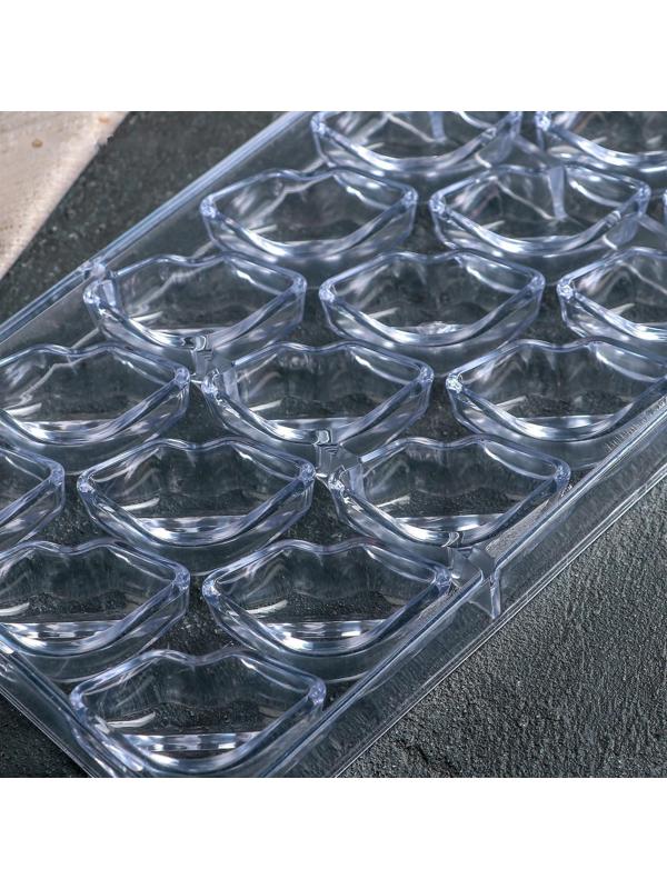 Форма для шоколада и конфет KONFINETTA «Губки», 28×14 см , 21 ячейка, ячейка 4,8×2,5×1,8 см