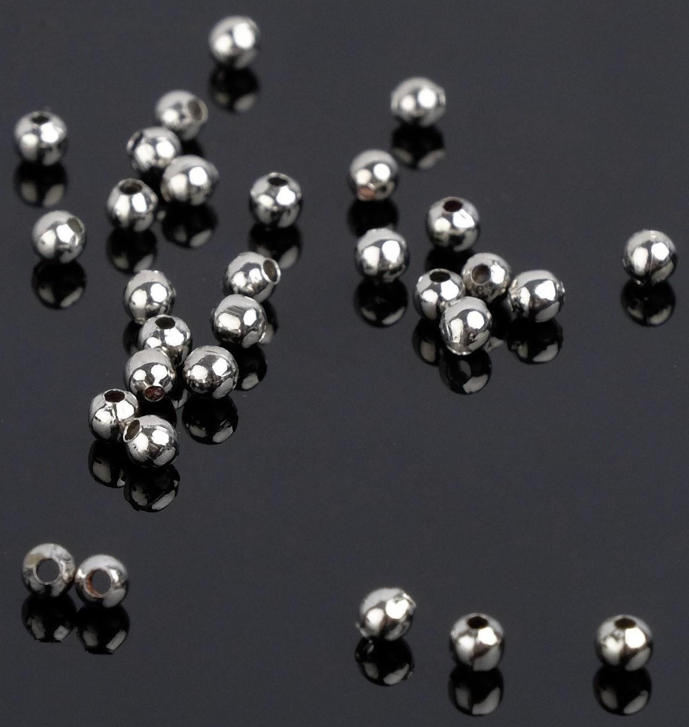 Кримп (зажимная бусина) СМ-369 (набор 30шт), 2,4мм, цвет серебро