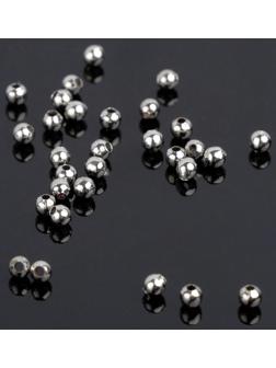 Кримп (зажимная бусина) СМ-369 (набор 30шт), 2,4мм, цвет серебро