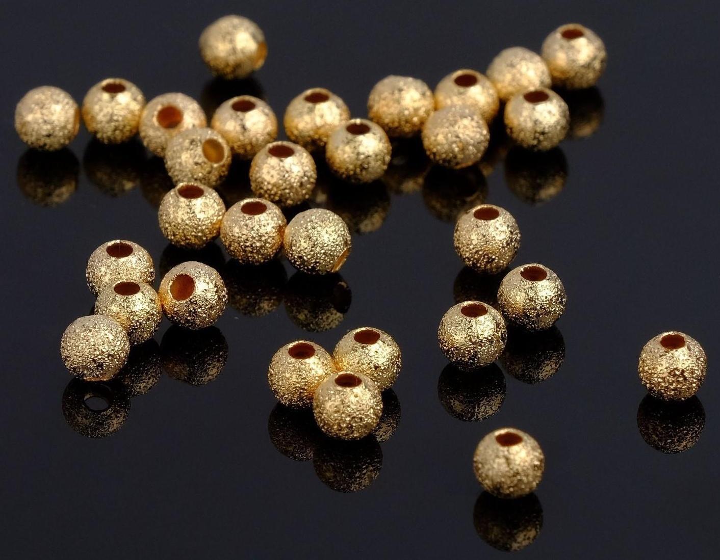 Кримп (зажимная бусина) СМ-434-1 (набор 30шт), 4мм, цвет золото