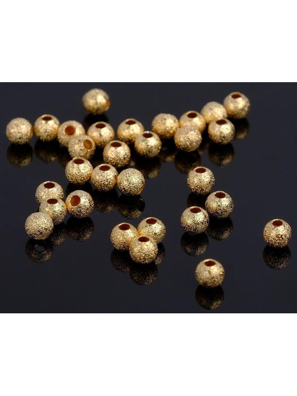 Кримп (зажимная бусина) СМ-434-1 (набор 30шт), 4мм, цвет золото