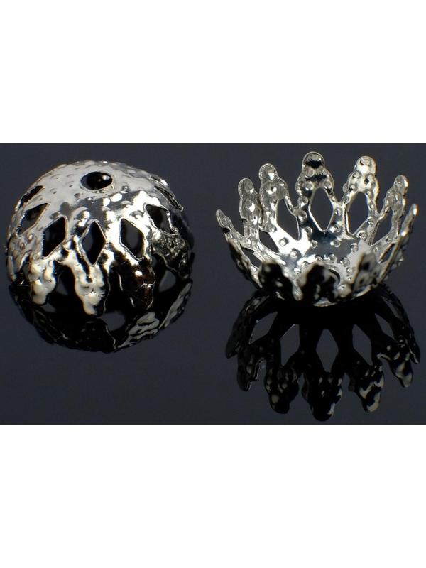 Шапочки для бусин (набор 50шт) СМ-011, 5,6х9,5 мм, цвет серебро