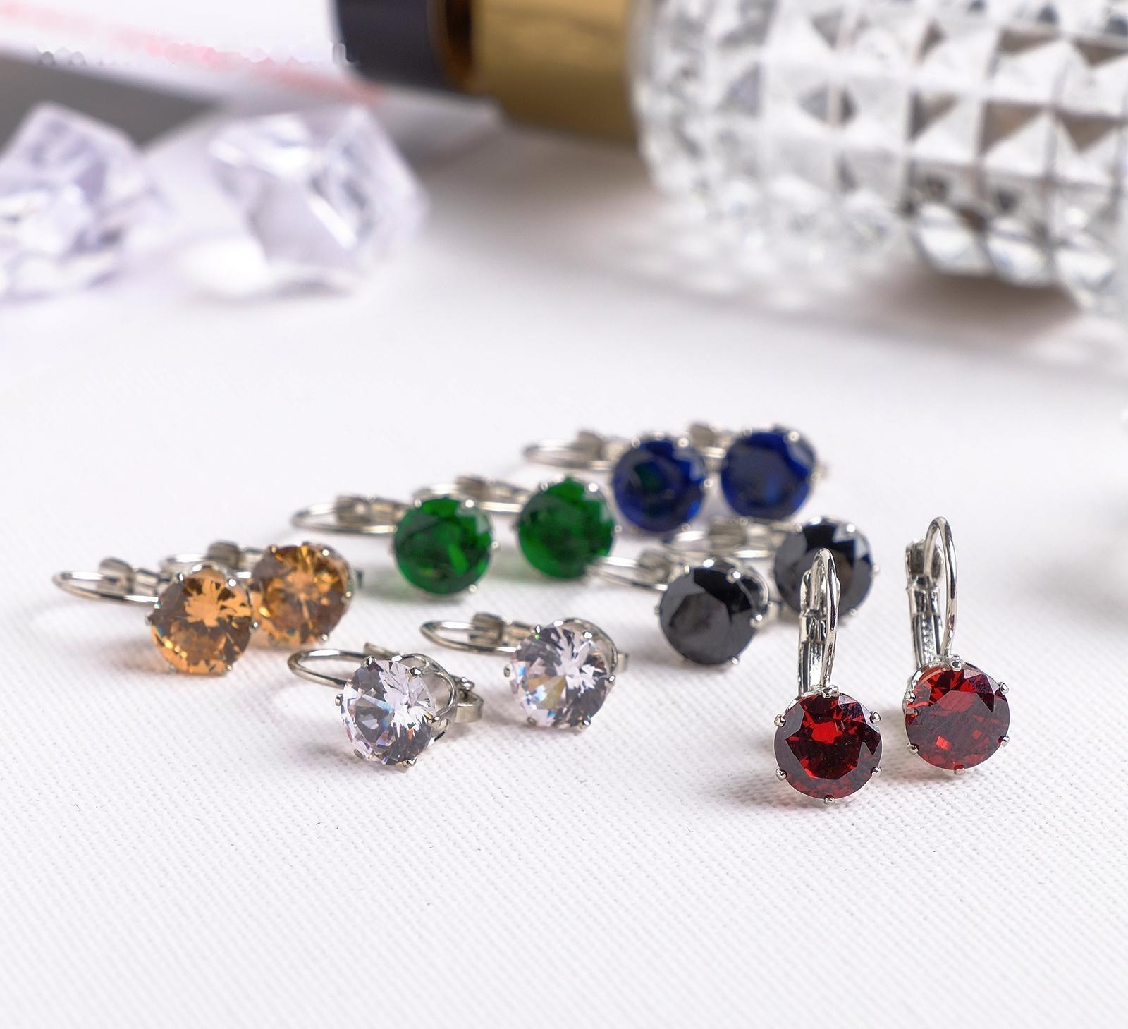 Серьги со стразами 