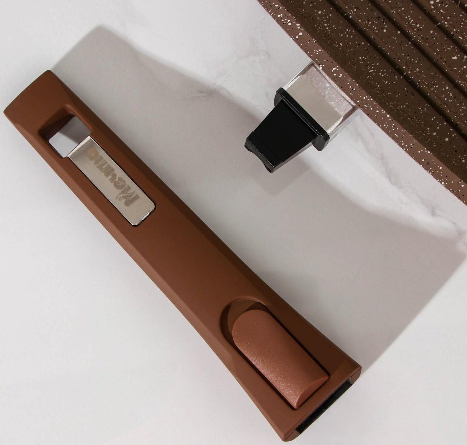 Сковорода-гриль «Гранит», 26×26 см, съёмная ручка, стеклянная крышка, антипригарное покрытие, цвет коричневый