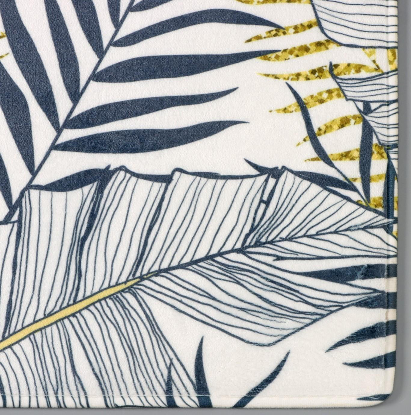 Коврик для ванной Доляна «Листья», 45×120 см