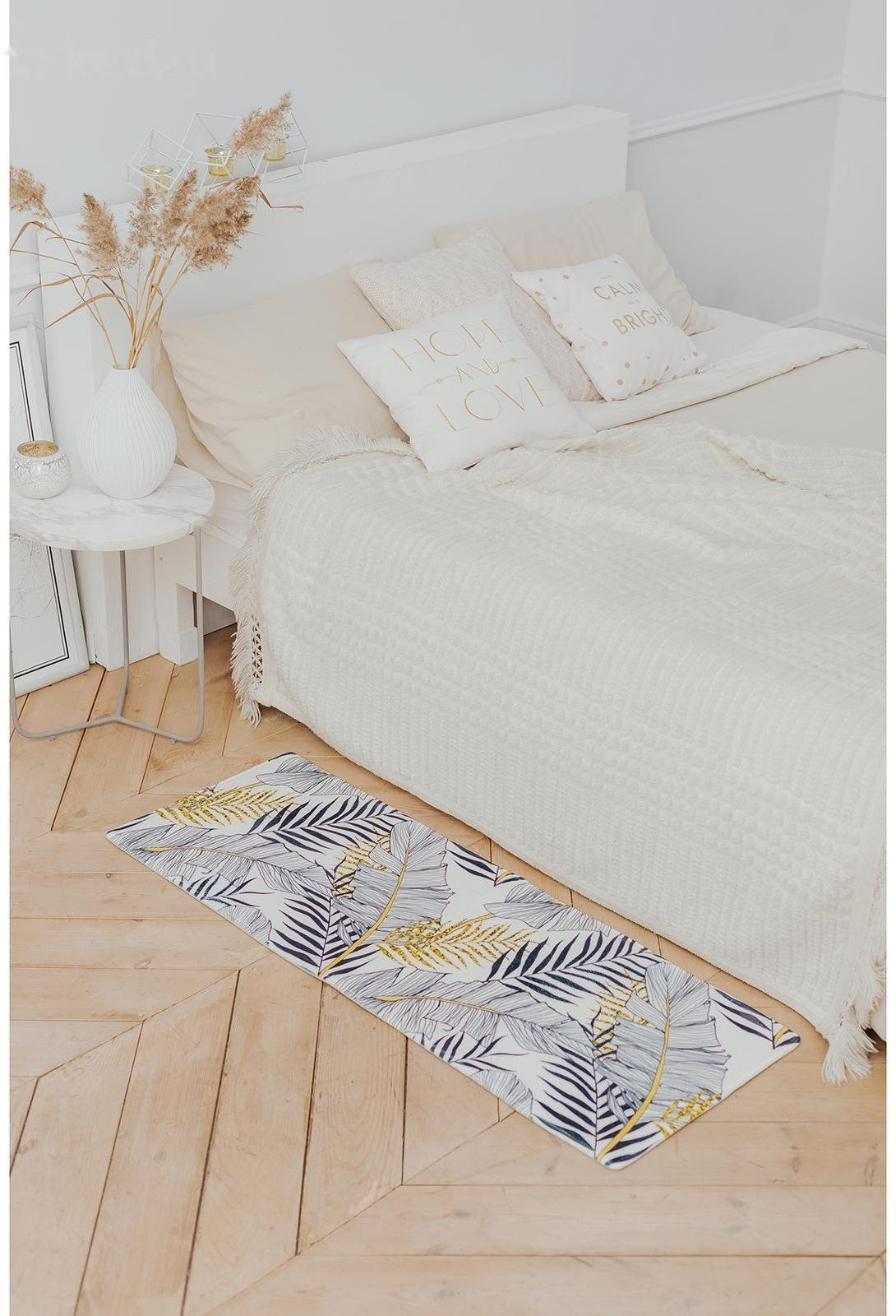 Коврик для ванной Доляна «Листья», 45×120 см