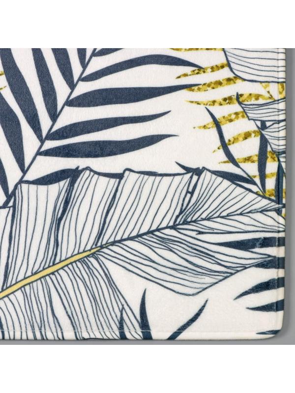 Коврик для ванной Доляна «Листья», 45×120 см