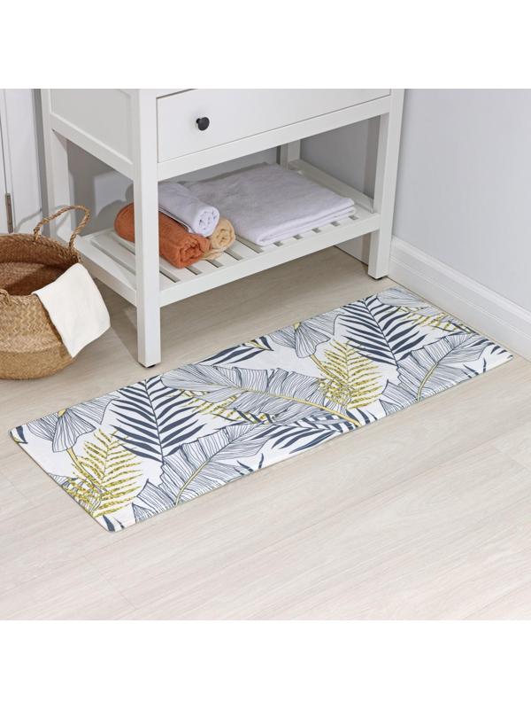 Коврик для ванной Доляна «Листья», 45×120 см