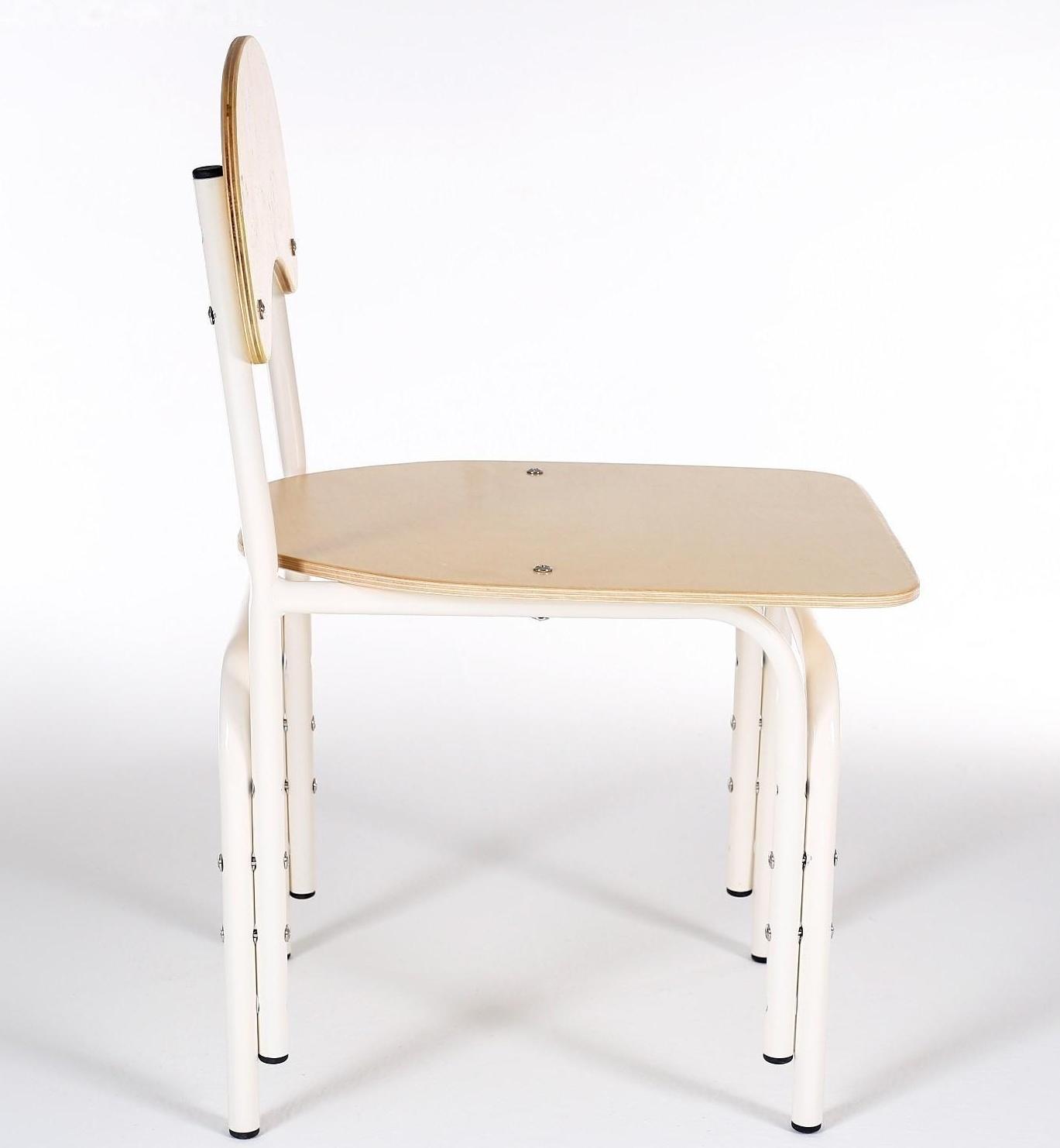 Стул детский регулируемый Яшка гр.1-3, Кремовый белый