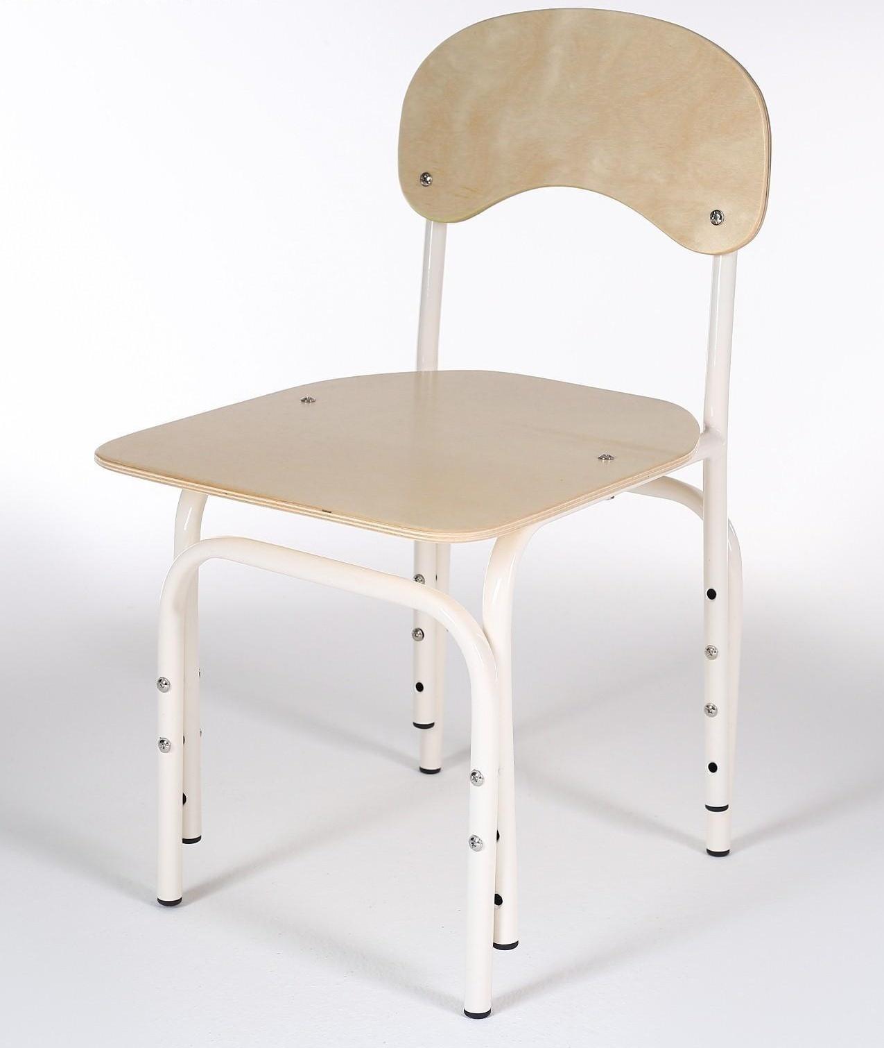 Стул детский регулируемый Яшка гр.1-3, Кремовый белый