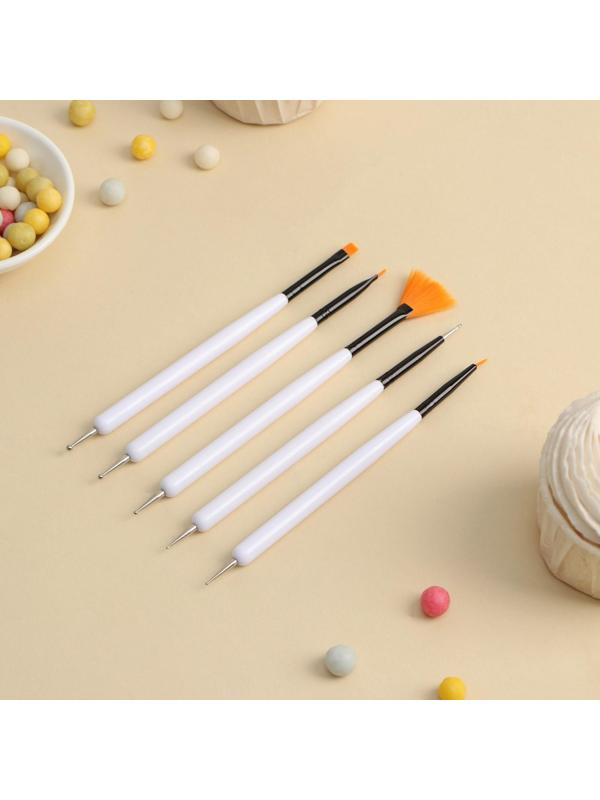 Набор кондитерских кисточек для декорирования «Алмаз», 5 шт