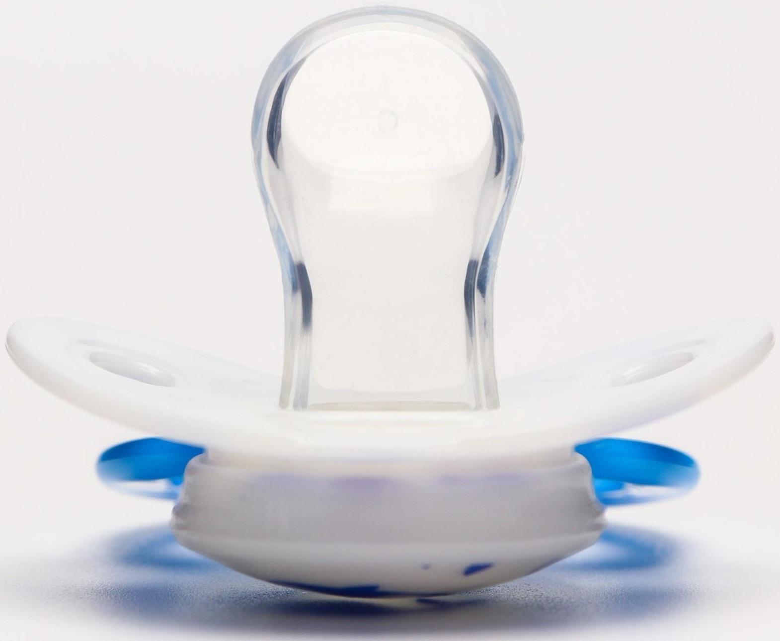 Соска-пустышка ортодонтическая, силикон, от 0 мес., с колпачком, «Кит»