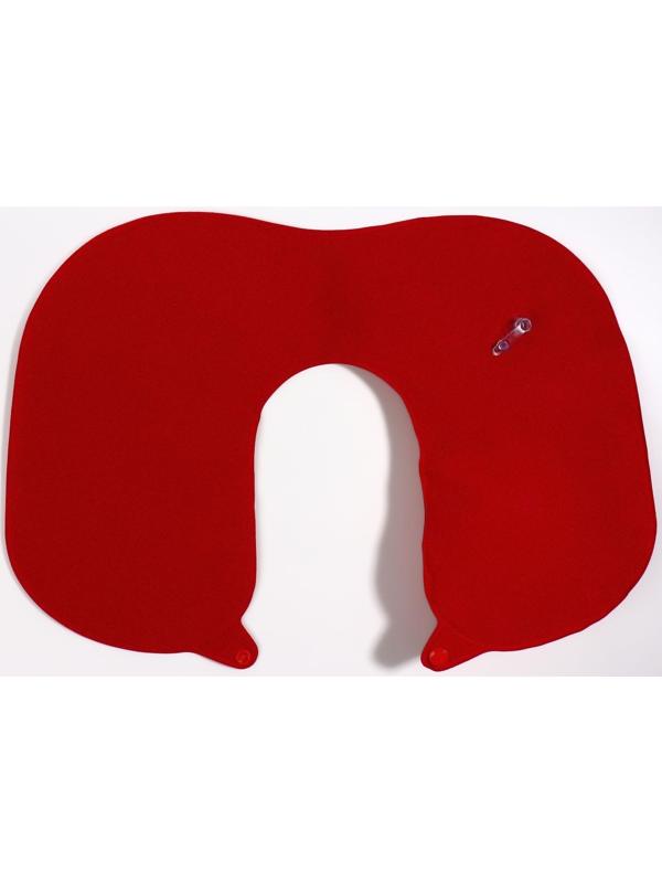 Подушка для шеи дорожная, надувная, с насосом, 47 × 27 см, картонная коробка, цвет МИКС