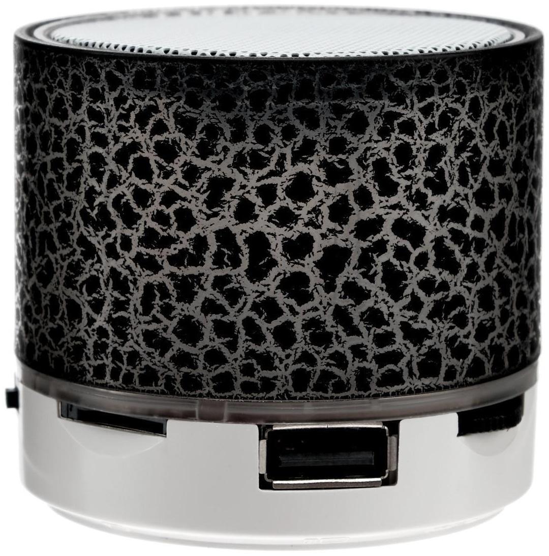 Портативная колонка LuazON LAB-30, 3 Вт, 520 мАч, microSD, цвет: черный мрамор