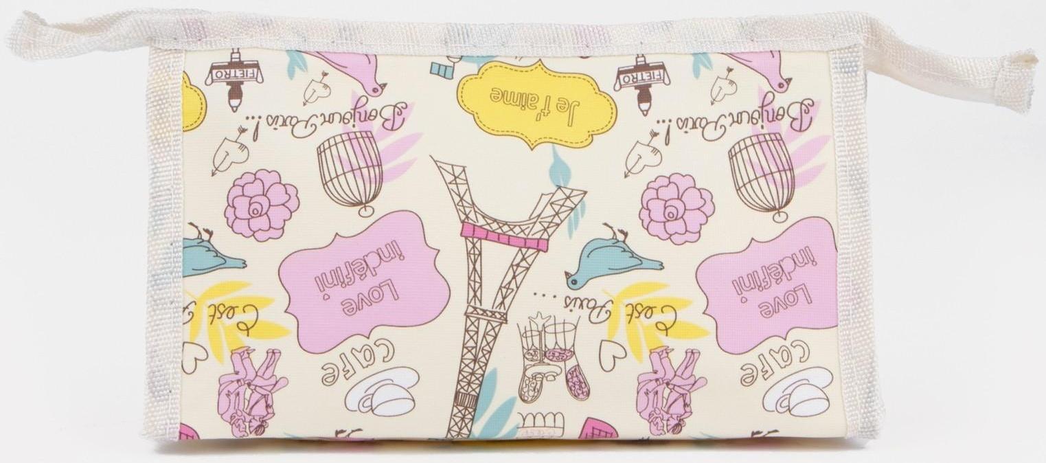 Косметичка на молнии, цвет бежевый