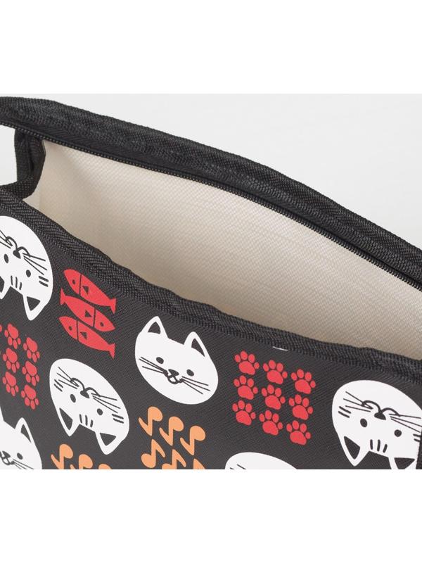 Косметичка на молнии, цвет чёрный