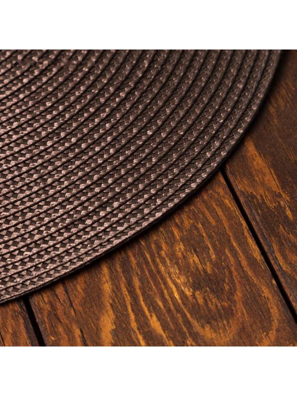 Салфетка сервировочная Доляна «Классика», 38×38 см, цвет кофейный