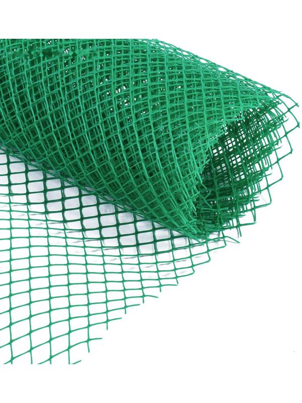 Сетка садовая, 1 × 5 м, ячейка 15 × 15 мм, пластиковая, зелёная, Greengo