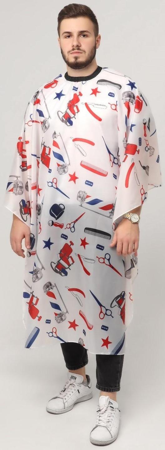Пеньюар парикмахерский, цвет белый/разноцветный