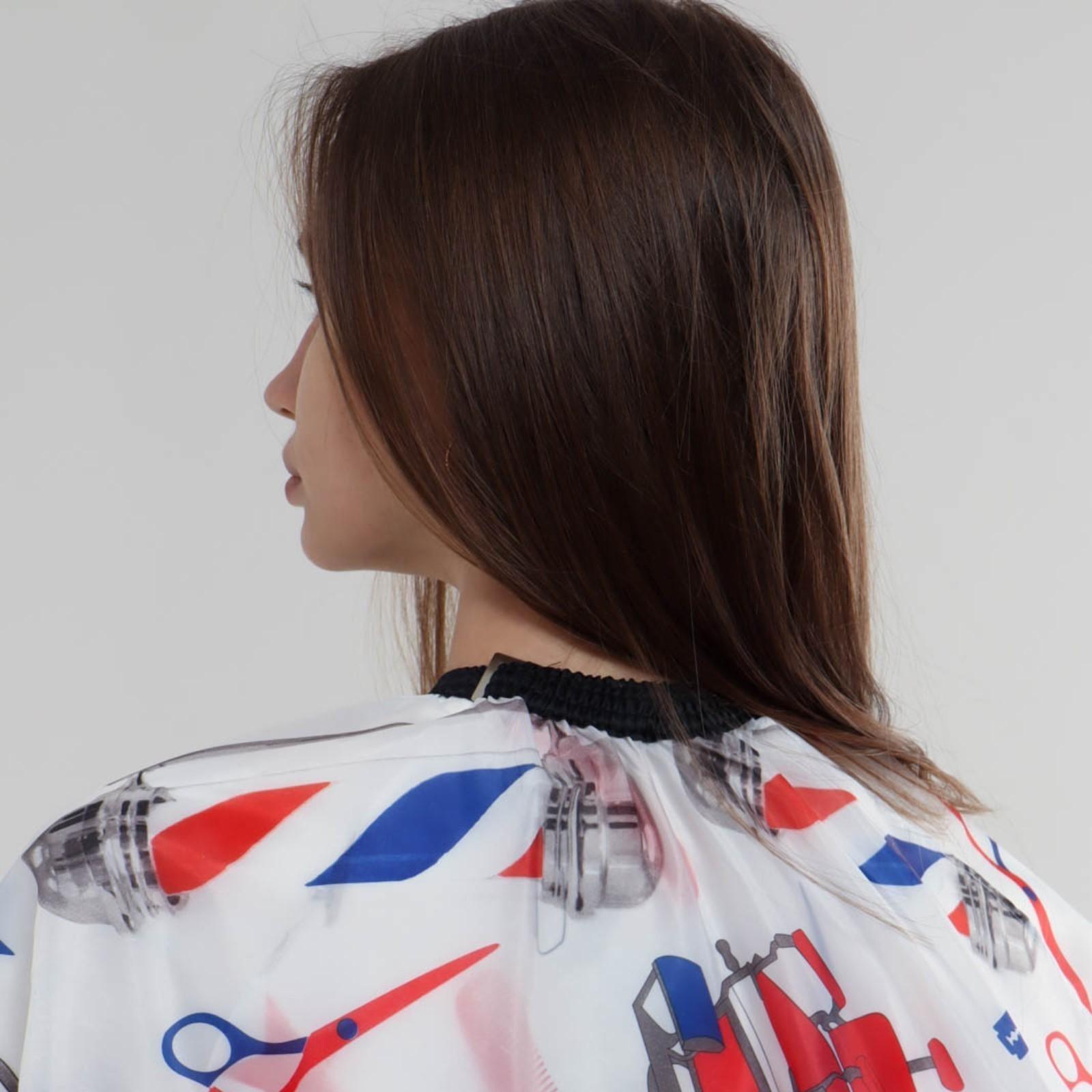 Пеньюар парикмахерский, цвет белый/разноцветный