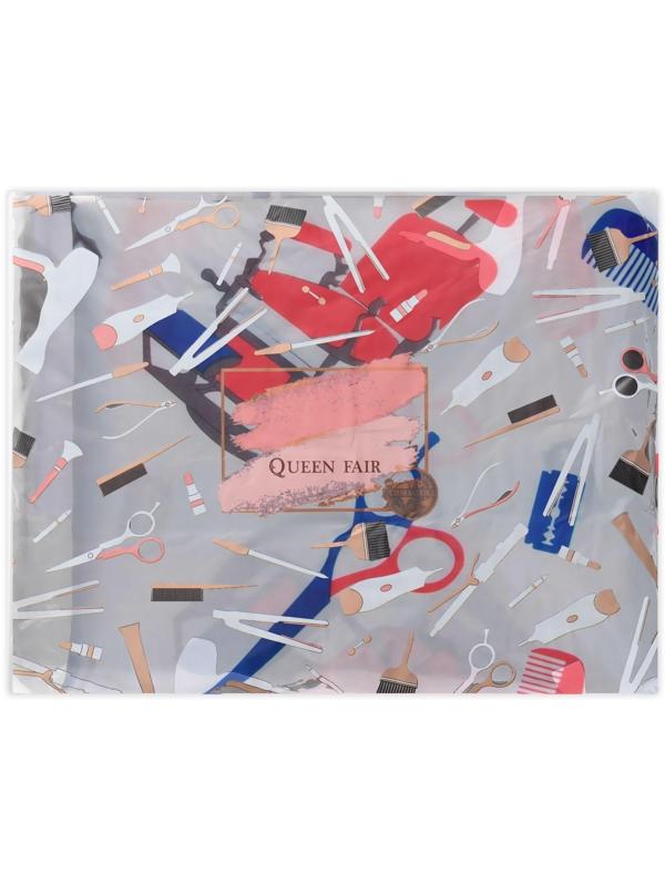 Пеньюар парикмахерский, цвет белый/разноцветный