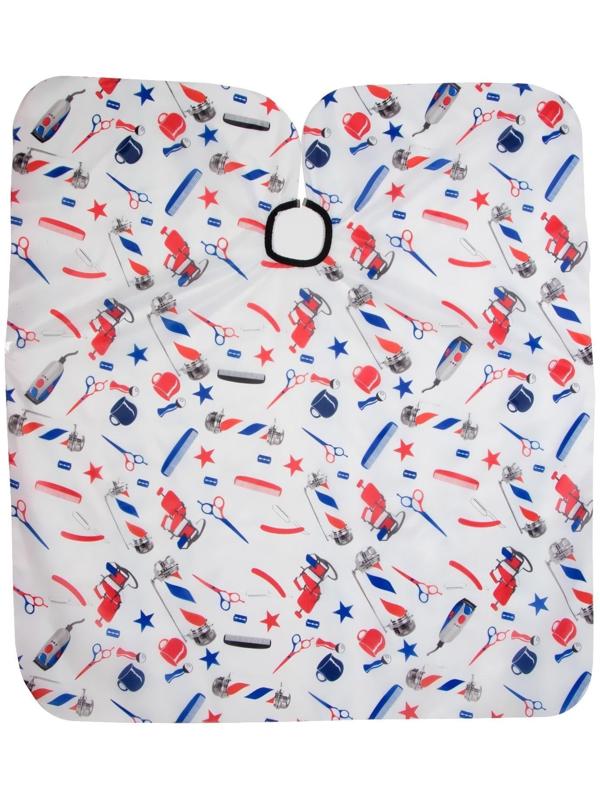 Пеньюар парикмахерский, цвет белый/разноцветный