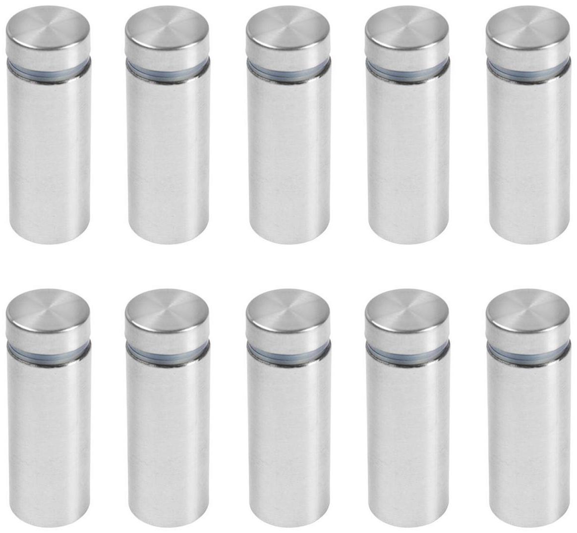 Дистанционный держатель для табличек, 12х30 мм, цвет матовый никель,набор 10 шт.