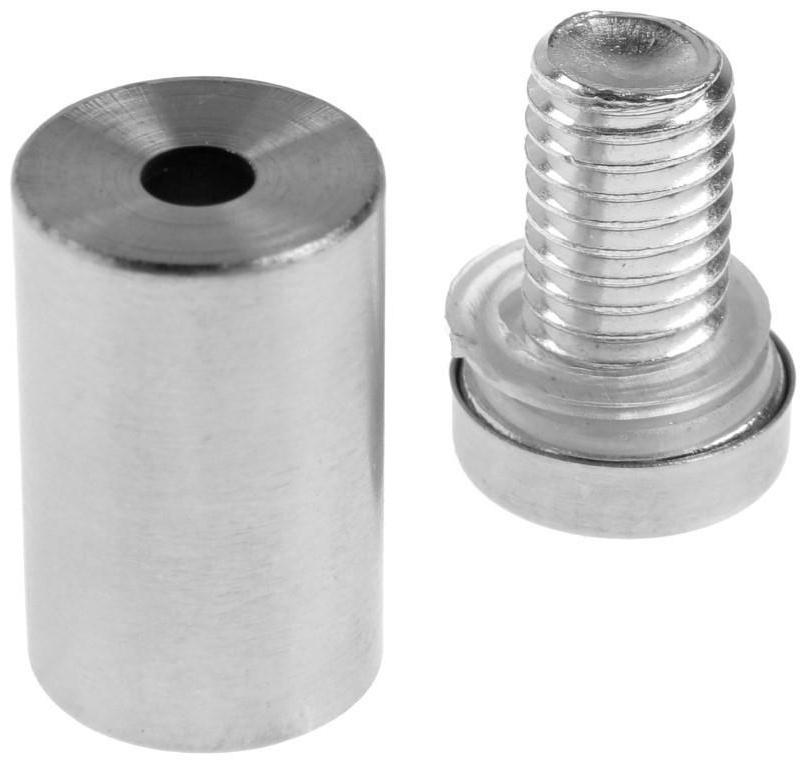 Дистанционный держатель для табличек, 16х30 мм, цвет матовый никель,набор 6 шт.