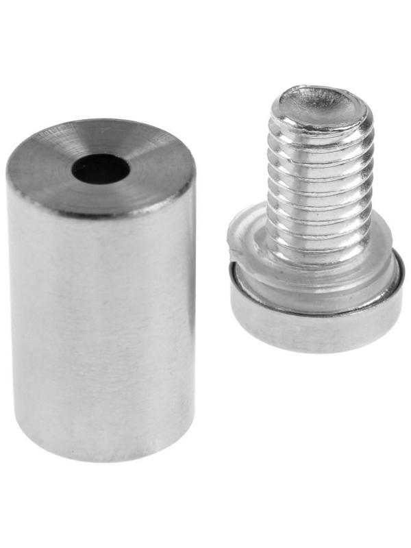 Дистанционный держатель для табличек, 16х30 мм, цвет матовый никель,набор 6 шт.